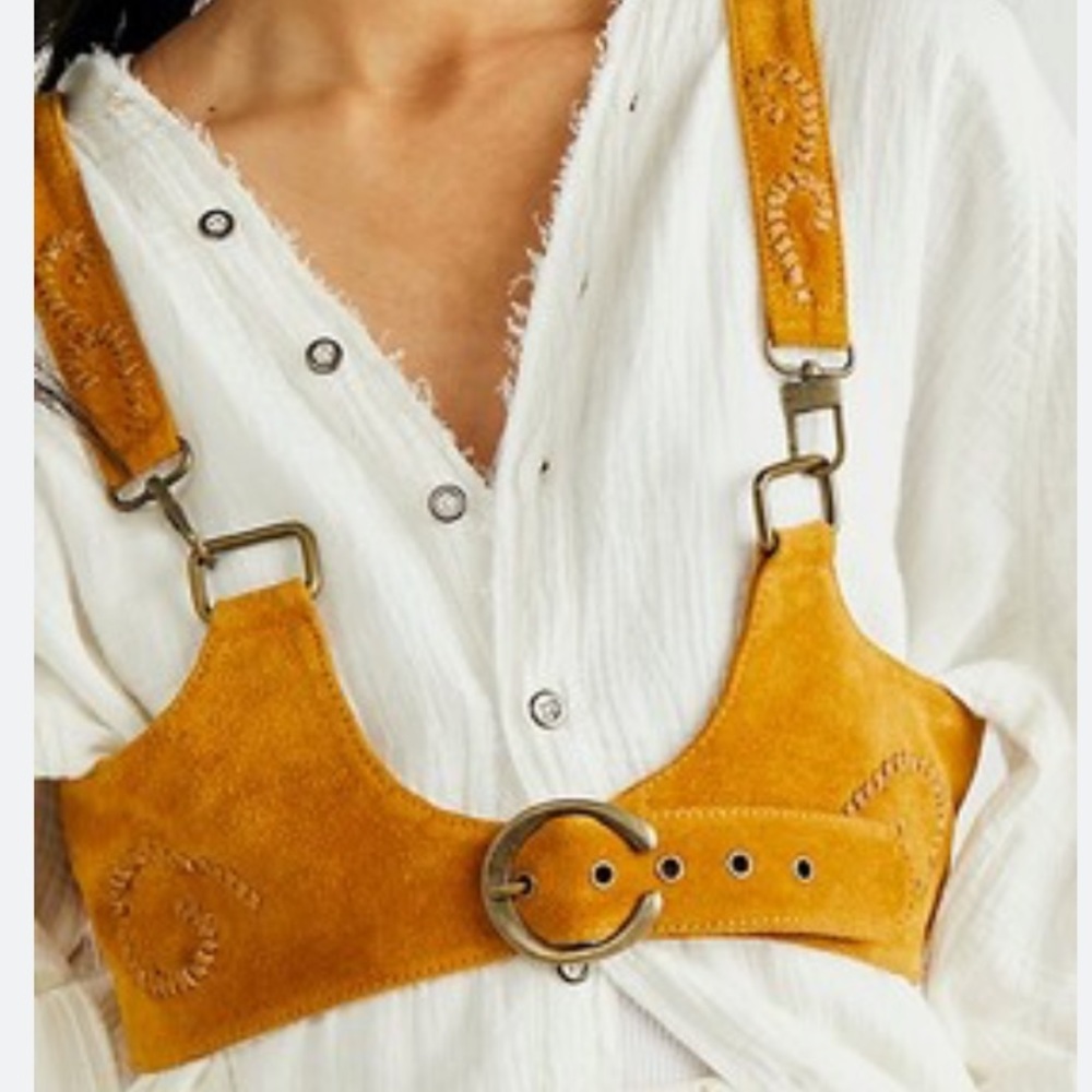 Free people beacon corset new size medium harness belt